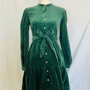 Draper James Forest Green Long Sleeve Dress